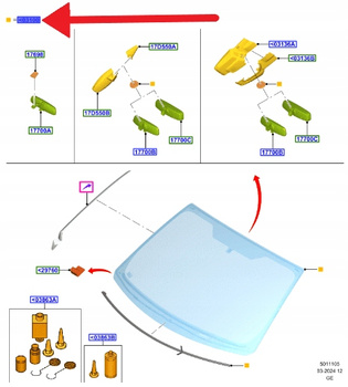 SZYBA PRZEDNIA OGRZEWANA FORD FOCUS 2018- OE 2644905 _ JX7B-A03100-RB