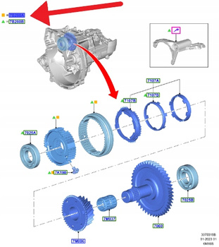 SYNCHRONIZATOR 1 2 BIEGU MANUAL 6MX65 FORD 2667201 _ L1TR-7B280-F2A