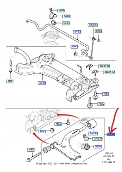 WAHACZ PRZEDNI PRAWY FORD FIESTA Mk6 FUSION 6744307 _ 2S61-3042-AH