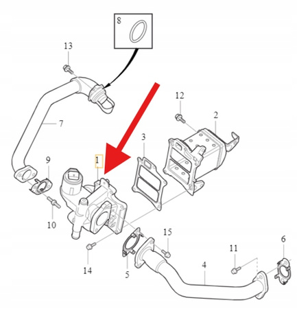 ZAWÓR EGR 2.0 D4 VOLVO S60 V60 V40 2014- XC60 XC70 OE 36010129