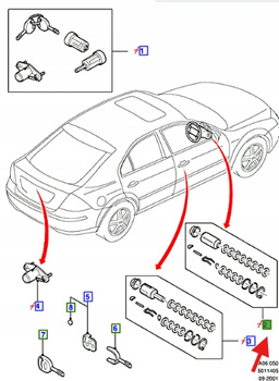 ZESTAW NAPRAWCZY STACYJKI MONDEO 2000-07 4965992 _ 1S7A-F3697-BB