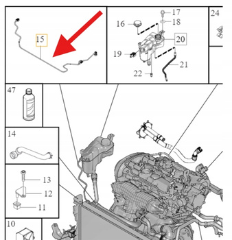 PRZEWÓD RURA WĄŻ CHŁODNICY 1.5 2.0 B4 VOLVO S60 V60 XC60 XC70 OE 31368752