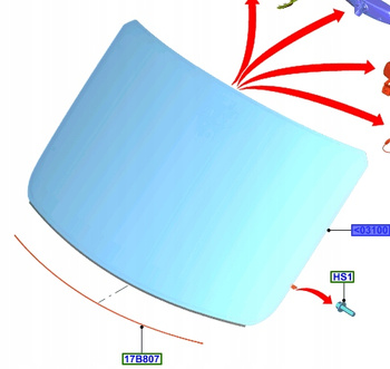 SZYBA PRZEDNIA FORD TRANSIT 2014- 2554573 _ BK31-B03100-UA