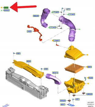OBUDOWA FILTRA POWIETRZA EB FORD FOCUS KUGA 2020- 2214005 _ JX61-9600-CA