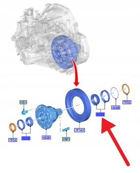 ŁOŻYSKO MECHANIZMU RÓŻNICOWEGO 80MM FORD MMT6 1490307 _ 8C1R-4220-AA