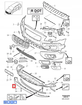 SPOJLER ZDERZAKA VOLVO XC70 II 08-13r