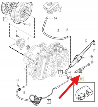 CZUJNIK POŁ PEDAŁU SPRZĘGŁA M56 M58 VOLVO S60 2001- S80 XC90 V70 OE 9472979