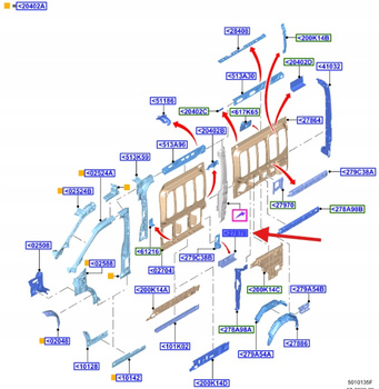 LEWE WZMOCNIENIE BOKU TRANSIT 2014-19- 1842826 _ BK31-V27941-CB