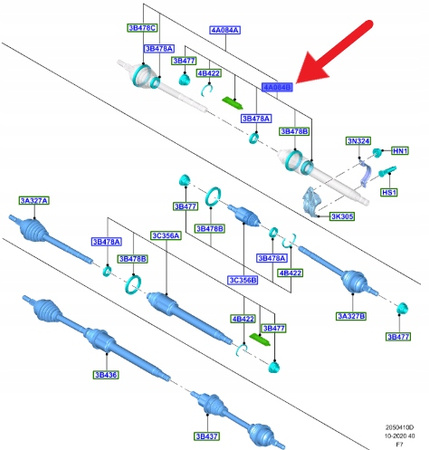 OSŁONA PRZEGUBU WEWN. PUMA TRANSIT CONNECT 2018- 2326005 _ KV66-4A084-BA