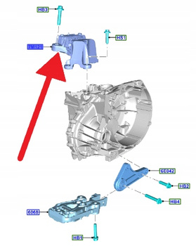 ŁAPA PODUSZKA SKRZYNI BIEGÓW 1.5 EB FOCUS 2018- OE 2334623 _ JX61-7M121-ED
