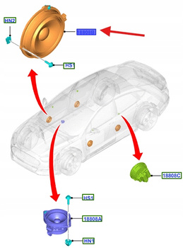 GŁOŚNIK DRZWI FORD MONDEO 2016-2018 2374771 _ FS7T-18808-EA