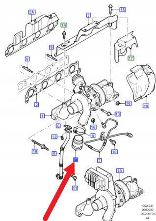 PRZEWÓD INTERCOOLERA FORD OE MONDEO 2000-2007 2S7Q-6C640-AE 1345978