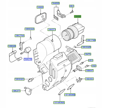 Wentylator wewnętrzny FORD TRANSIT 95VW-18456-BB _ 7188531 _ 