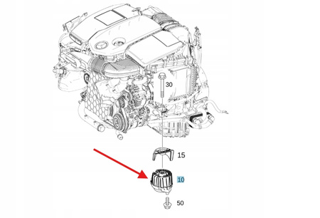 LEWA PODUSZKA SILNIKA M654 MERCEDES W205 E W213 W238 W253 OE A2132403900