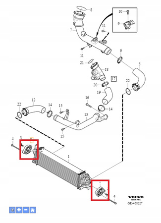 Mocowanie intercoolera Volvo OE 31439575