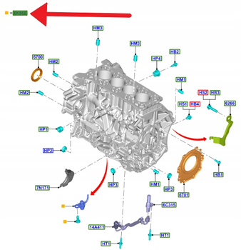 DYSZA CHŁODZĄCA TŁOK 2.0 ECOBLUE KUGA FOCUS 2018- 2213418 _ HG9Q-6K868-AA