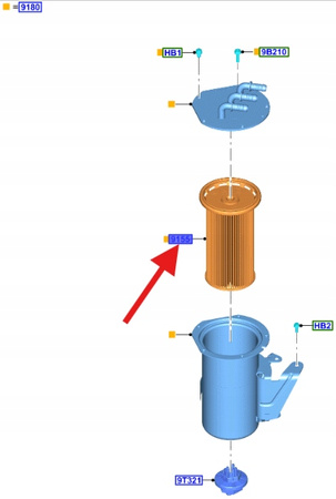 FILTR PALIWA 2.0 TDCI FORD TRANSIT CONNECT 22- OE 2559749 _ VWN3CA-9C180-BA