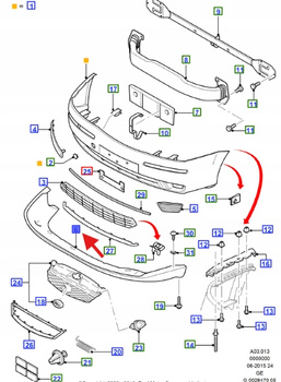 SPOILER ZDERZAKA PRZÓD MONDEO MK3 2003- 2007 1483765 _ 3S71-17C749-AJ