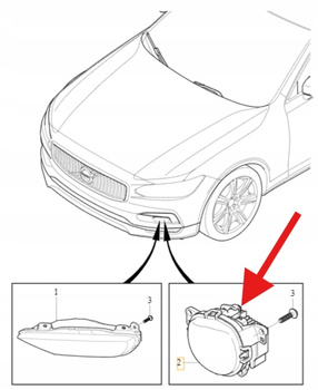 HALOGEN LED PRAWY VOLVO S90 V90 2017- XC40 EX40 2018- EC C40 OE 32365035