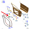 OGRANICZNIK DRZWI PRZÓD L P FORD KUGA ESCAPE 2020- 2375786 _ LJ6B-S23552-AB