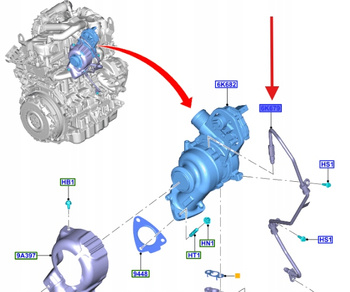 PRZEWÓD TURBINY FORD TRANSIT CUSTOM 2.0 ECOBLUE 2300730 _ GK2Q-6K679-DA