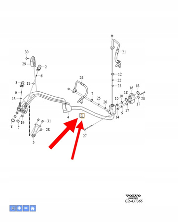PRZEWÓD KLIMATYZACJI B4 2.0 D4 2.0 VOLVO XC90 2016- XC60 OEM/OE 31694602