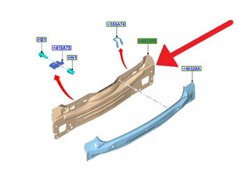 PAS TYLNY WEWNĘTRZNY FORD FOCUS HATCHBACK 2018- 2279495 _ PJX7B-A40320-AC