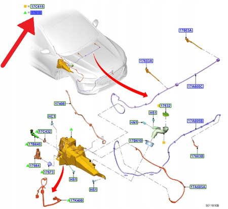 ZBIORNIK PŁYNU SPRYSKIWACZY FORD KUGA 2020- 2566823 _ LV4B-13K175-AN