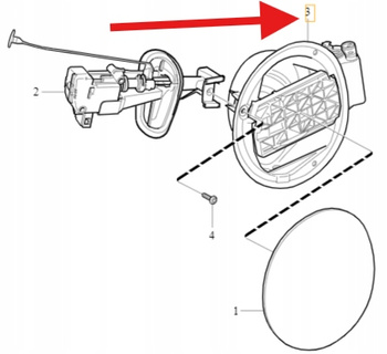 KORPUS KLAPKA WLEWU PALIWA VOLVO XC60 2009- OE 31298740