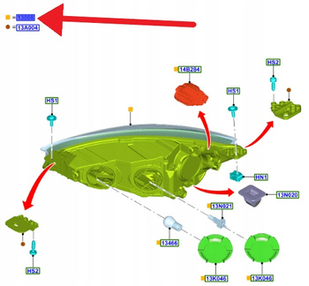 LAMPA PRAWY PRZÓD LED FORD FOCUS Mk4 2019- OE 2546956 _ MX7B-13E014-CE