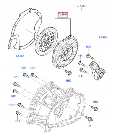 SPRZĘGŁO FORD MONDEO Mk4/S-MAX/GALAXY 06- 1.8 TDCi_1677272_6G91-7540-D1H