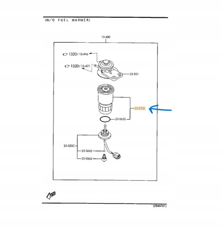 Filtr paliwa - Mazda 626 Mazda 323 Mazda Premacy_R2L113ZA5B9A