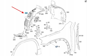 NADKOLE LEWY PRZÓD MERCEDES EQB W243 GLA W247 OE A2478840100