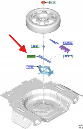 KLUCZ DO KÓŁ FORD MUSTANG MK6 2015- OE 5270680 _ FR3C-17035-AA