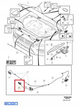 Rygiel maski Volvo OE 31457172