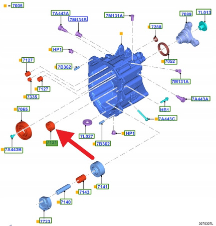 ŁOŻYSKO WAŁECZKOWE SKRZYNI MT82 MUSTANG 2015- OE 5101814 _ BR33-7121-BA