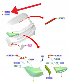 LAMPA PRAWY TYŁ LED W BŁOTNIK FORD FOCUS 2022- OE 2673311 _ NX7B-13404-DE