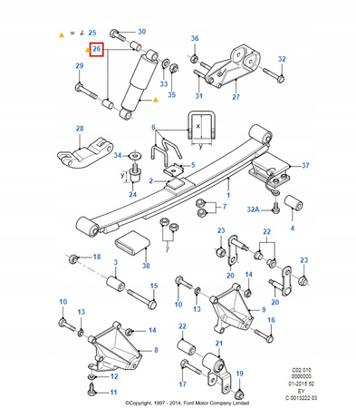 TULEJA AMORTYZATORA TYLNEGO FORD TRANSIT MK4 99-00_1076408