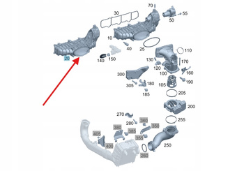 KOLEKTOR SSĄCY DOLOTOWY DIESEL M651 MERCEDES W205 W212 OE A6510903037