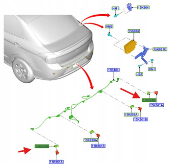 CZUJNIK PARKOWANIA RANGER KA+ S-MAX GALAXY 2163331 _ F1CT-15K859-AAXWAA