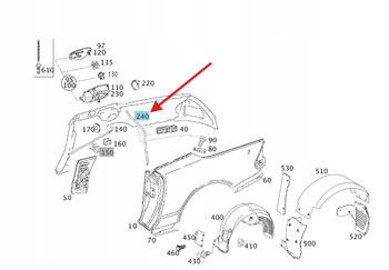 WĄŻ PRZEWÓD PRZY WLEWIE PALIWA MERCEDES C W202 E W210 W208 OE A2106390194