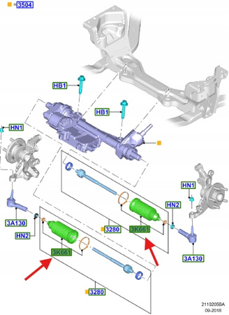 OSŁONA DRĄŻKA KIEROWNICZEGO FORD MUSTANG 2015- 2622127 _ FR3C-3F891-AC