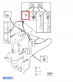 Dysza spryskiwacza Volvo OE 31301826