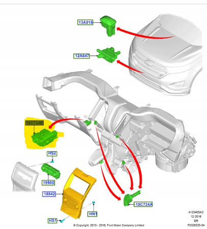 CZUJNIK STER TEMP NAGRZEWNICY FORD S-MAX GALAXY _ 5300302 _ FL3H-19T562-AA