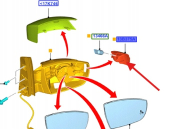 ŚWIATŁO KIERUNKOWSKAZU PRAWY FORD OE C-MAX 2010-2019 2057117 6M21-13B382-AB