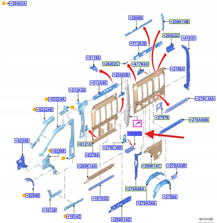 LEWE WZMOCNIENIE BOKU TRANSIT 2014-19- 1842826 _ BK31-V27941-CB