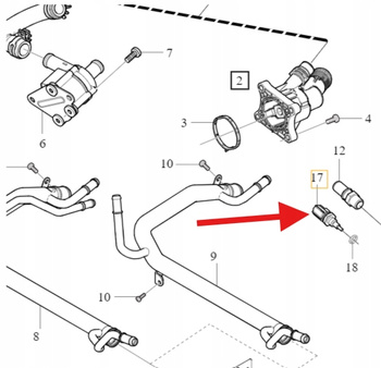 CZUJNIK TEMPERATURY PŁYNU CHŁODZĄCEGO 2.0B VOLVO S60 V60 V40 OE 31339941