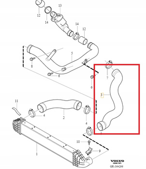 PRZEWÓD INTERCOOLERA VOLVO XC70 II 08-15r