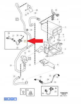 Zawór filtra węglowego Volvo OE 31478983