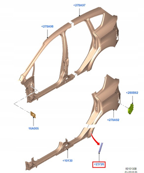 TAŚMA DEKORACYJNA FORD CMAX 10- TOURNEO CUSTOM 12-